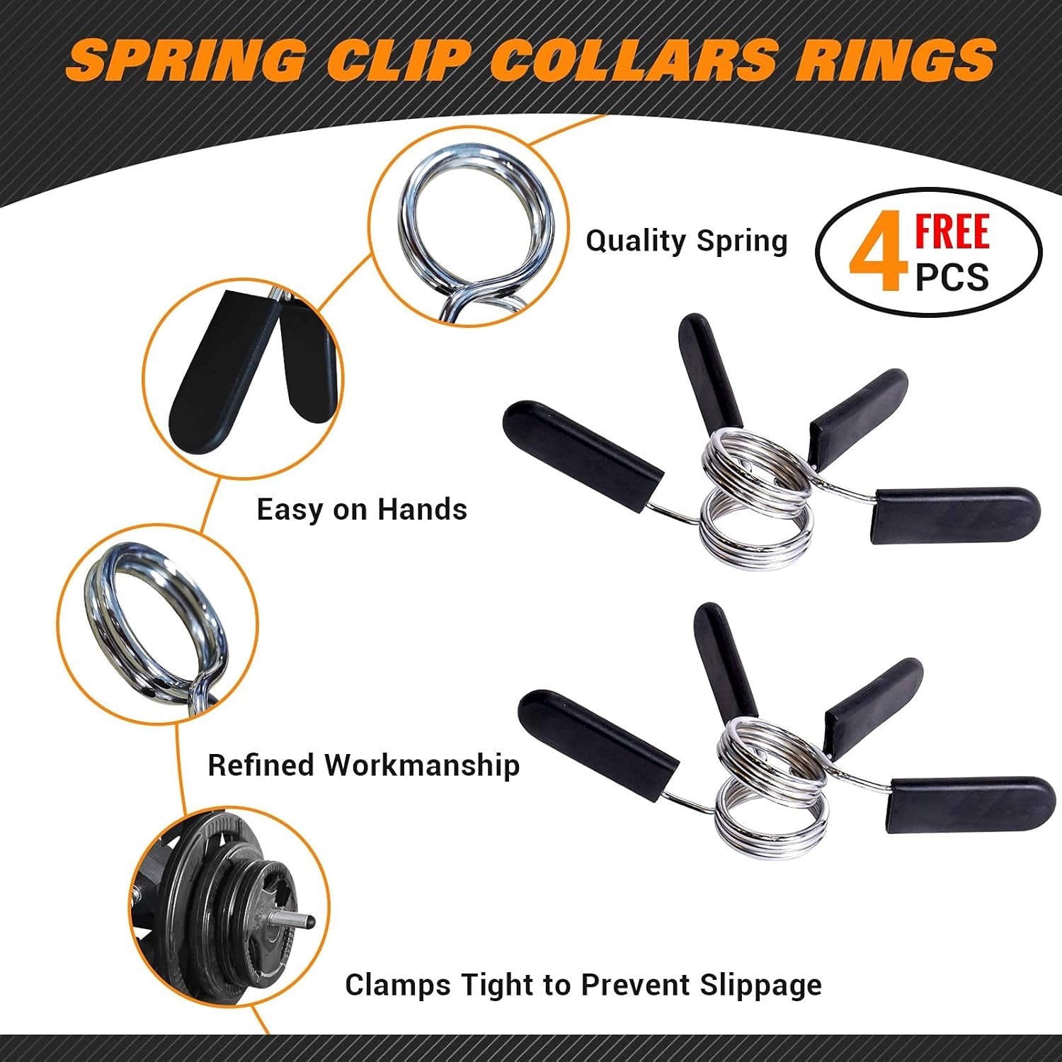 3-Tier 38'' Width Dumbbell Barbell Weight Rack, 1300 Lbs Weight Capacity Storage Stand with Reinforced Tube for Home Gym, Bonus 4 Barbell Holders and 4 Pcs 1" Spring Lock Collars,Gray