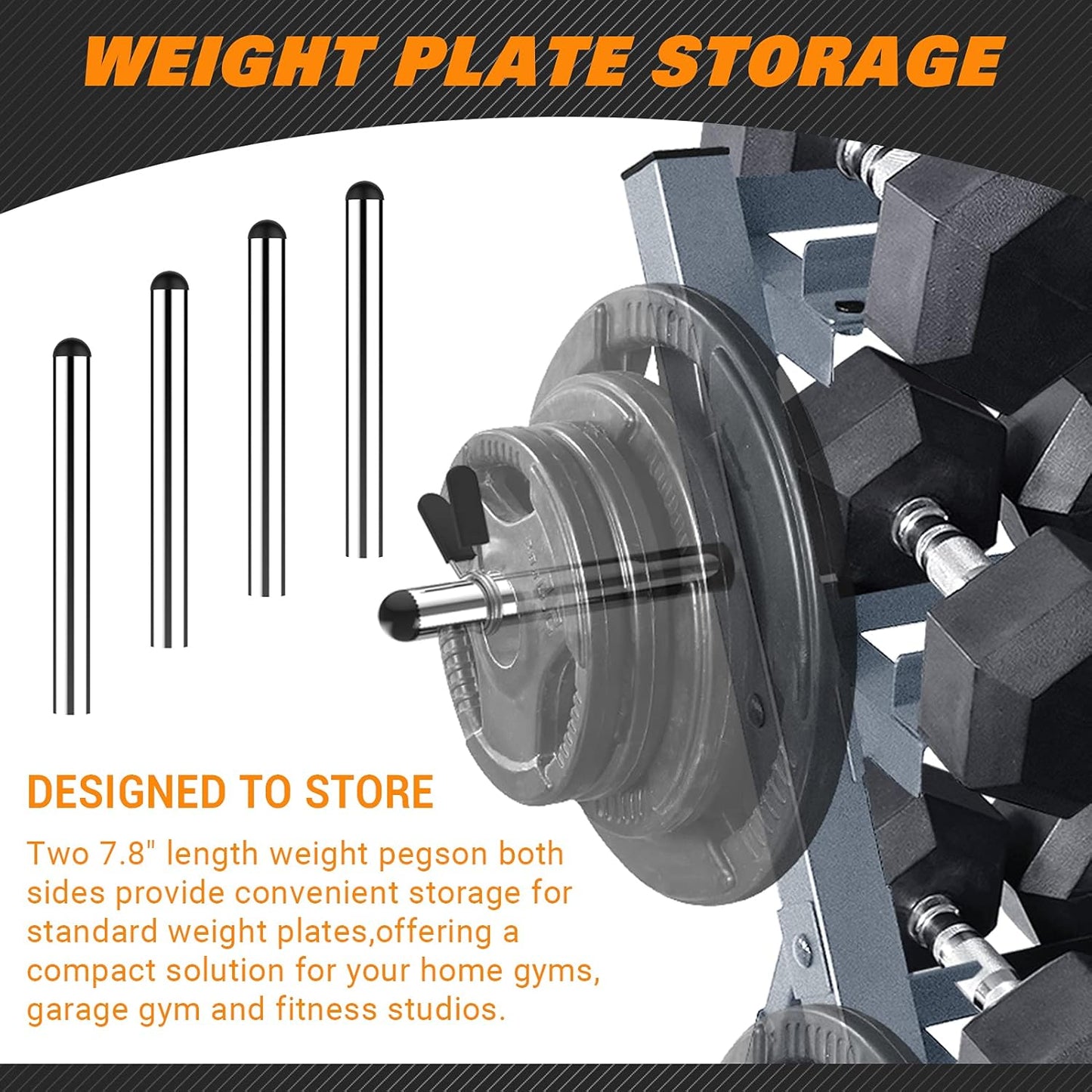 3-Tier 38'' Width Dumbbell Barbell Weight Rack, 1300 Lbs Weight Capacity Storage Stand with Reinforced Tube for Home Gym, Bonus 4 Barbell Holders and 4 Pcs 1" Spring Lock Collars,Gray